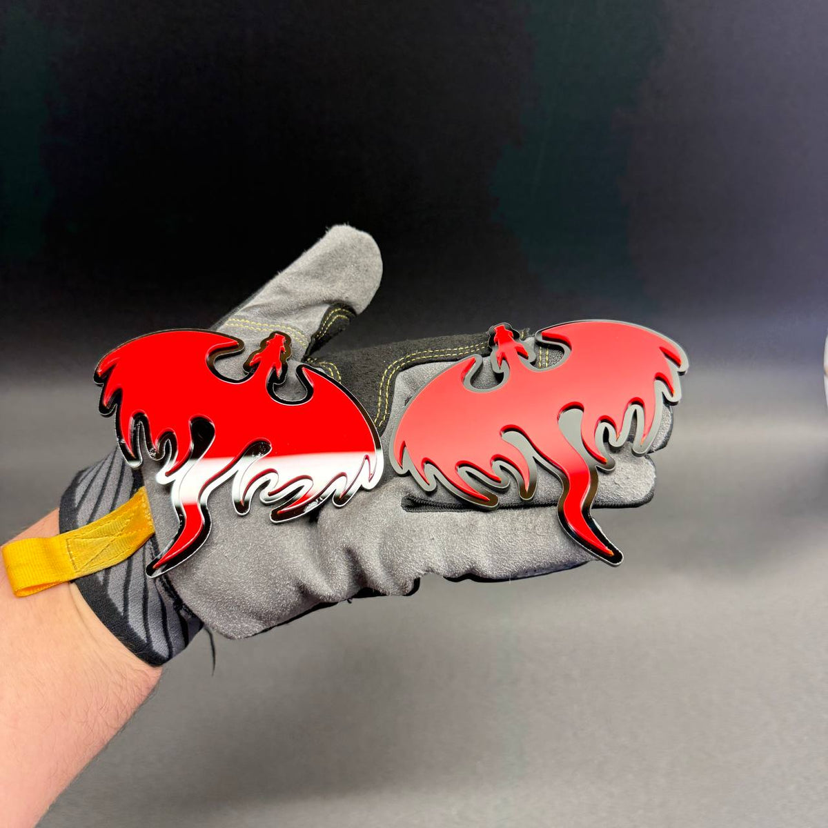 FLY DRAGONS style red dragon badge for RAM Dodge Jeep fender and tailgate decor