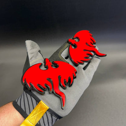 Dragon wing car fender emblem compatible with Chevy GMC Ford Jeep and Dodge vehicles