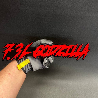 7.3L Godzilla drippy acrylic car badge fender emblem for Ford truck custom styling