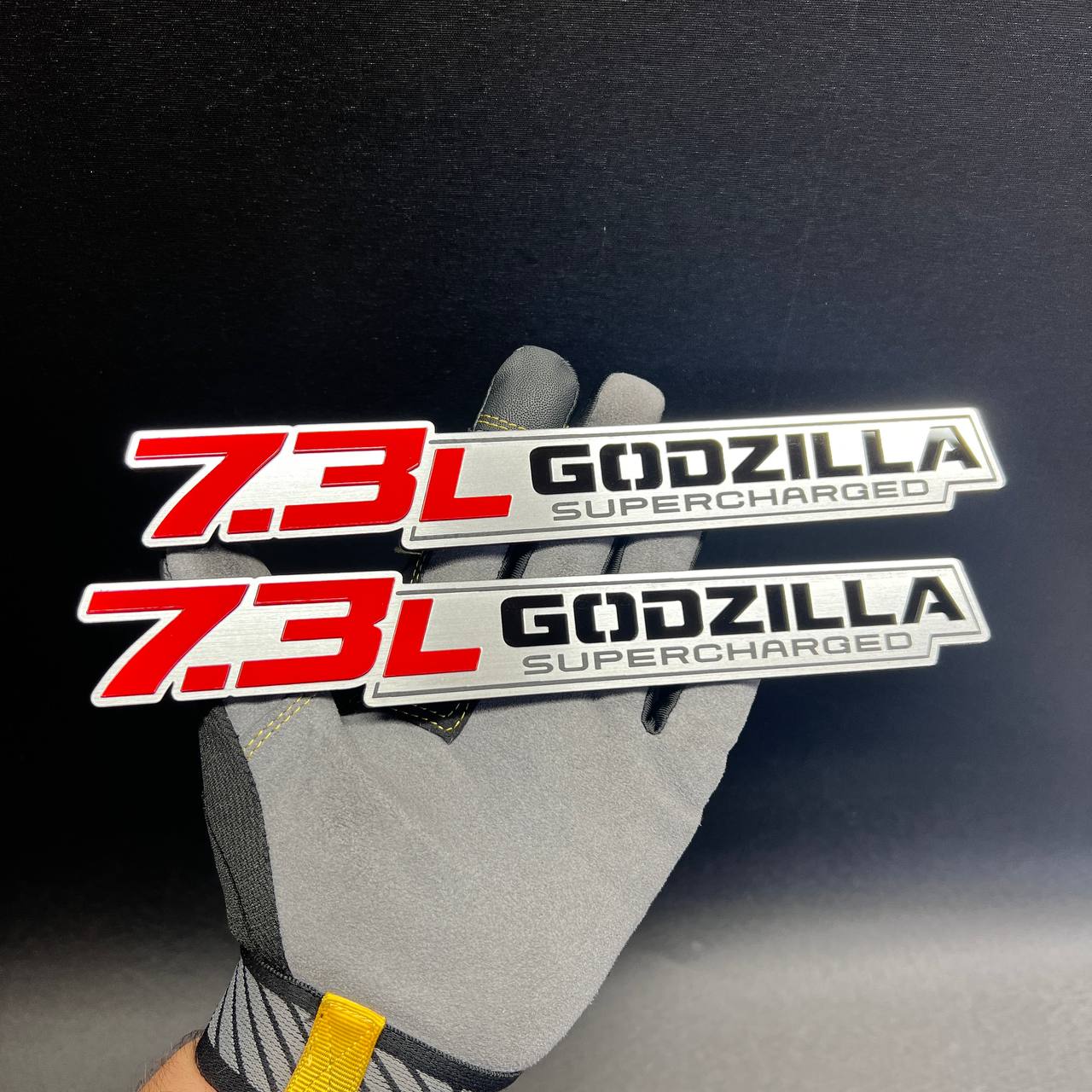 Ford 7.3L Godzilla Supercharged custom exterior car emblem