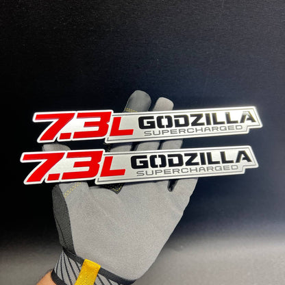 Ford 7.3L Godzilla Supercharged custom exterior car emblem