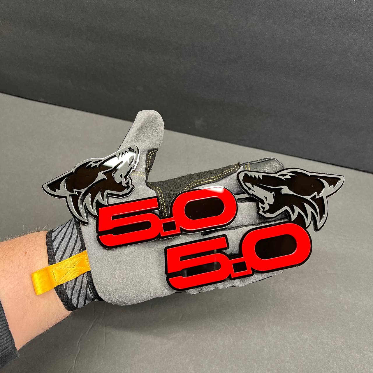 Ford Bronco 5.0 Coyote wolf badge custom acrylic emblem for Bronco off road builds and engine swaps