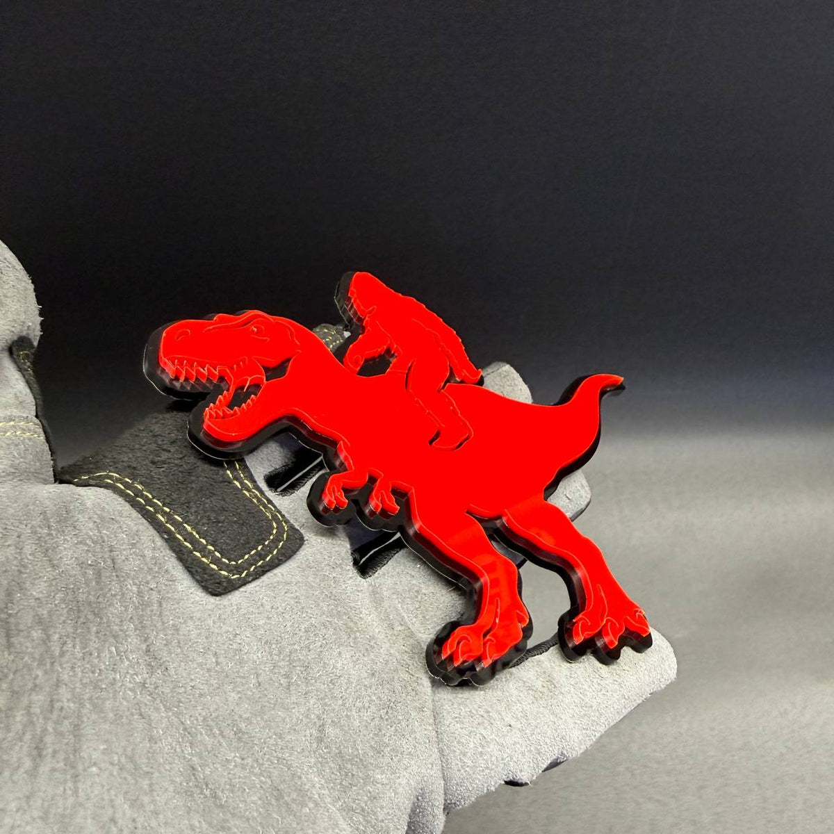 Dinosaur and Sasquatch car badge for Bronco Raptor SUV exterior customization