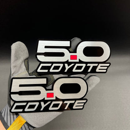 Ford Mustang Coyote 5.0 fender emblem badge set