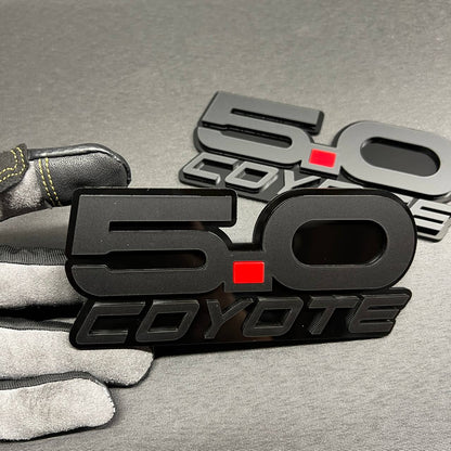Coyote 5.0 Mustang GT exterior car emblem and fender badge