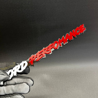 Ford Performance custom automotive emblem for exterior installation
