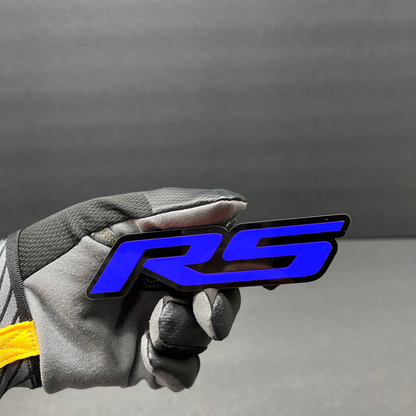 RS performance style emblem inspired by Porsche 911 GT3 RS models.
