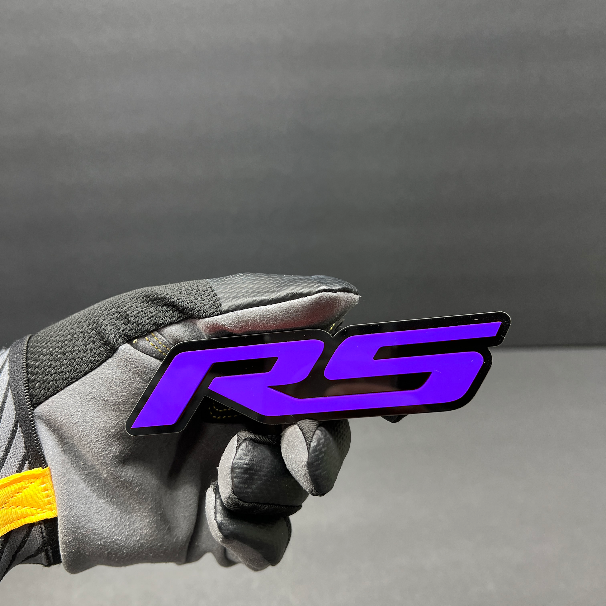 RS custom car badge inspired by Skoda Octavia RS performance edition.