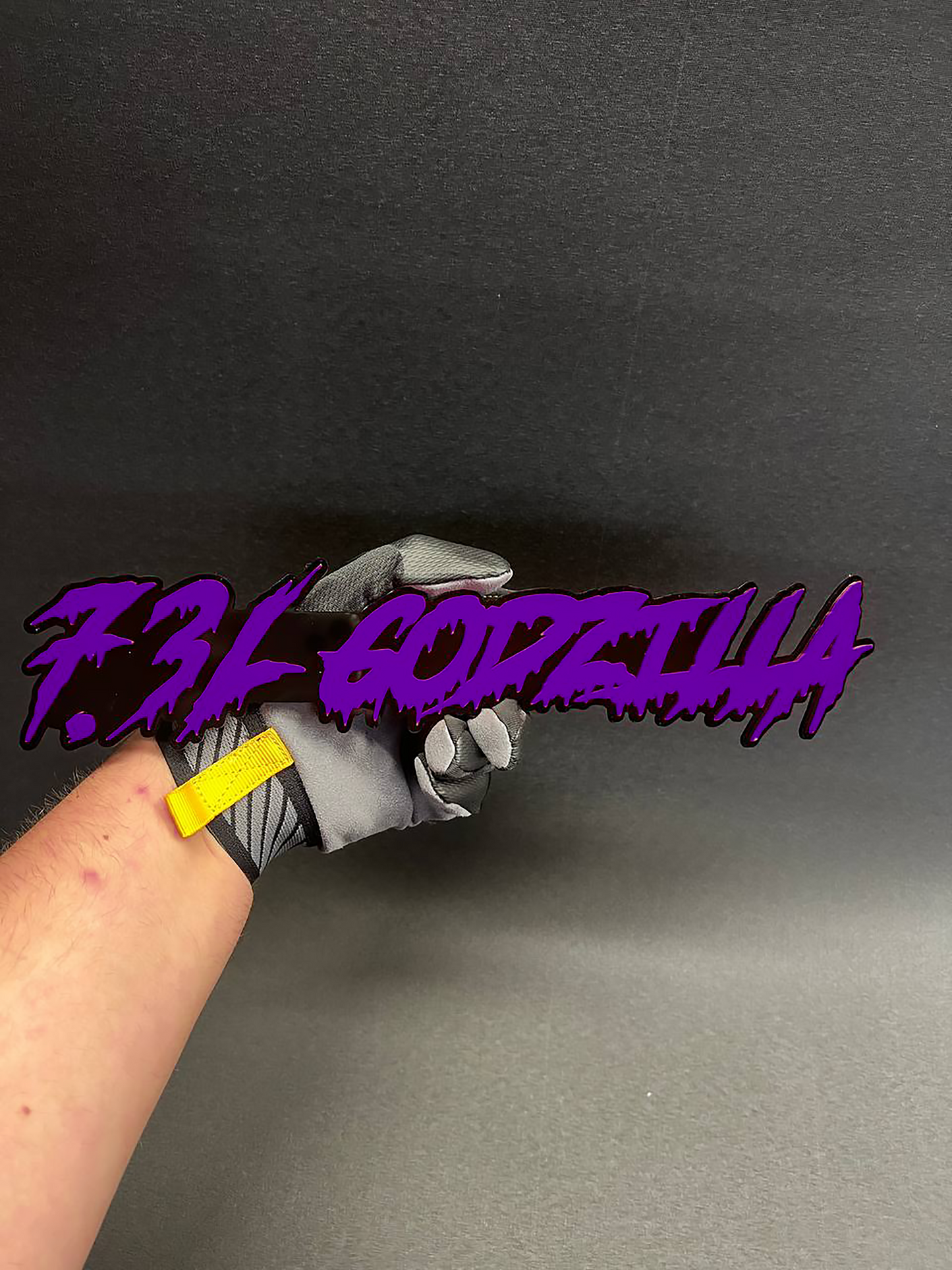 Ford 7.3L V8 Godzilla drip acrylic emblem for hood fender or tailgate