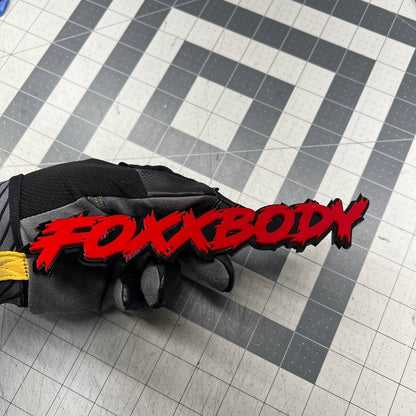 FOXBODY racing style custom text car badge for Ford Mustang Foxbody enthusiasts