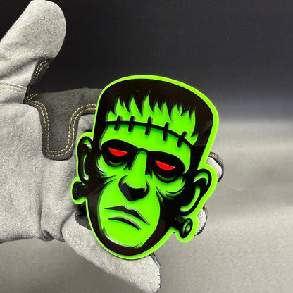 Frankenstein Halloween car badge for Chevy Silverado GMC Sierra Tahoe and custom automotive builds