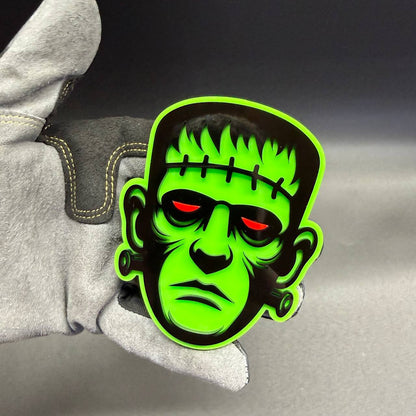 Green Frankenstein monster car emblem for Dodge Ram 1500 2500 3500 and custom truck accessories