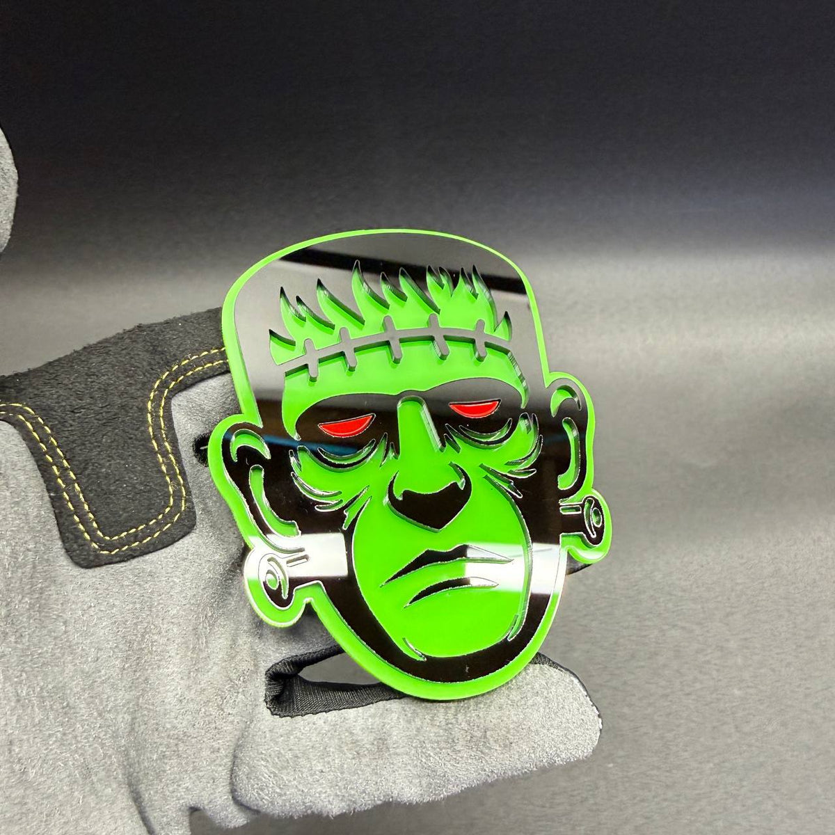 Frankenstein green monster car badge fender emblem for Ford Bronco F150 Mustang and custom trucks
