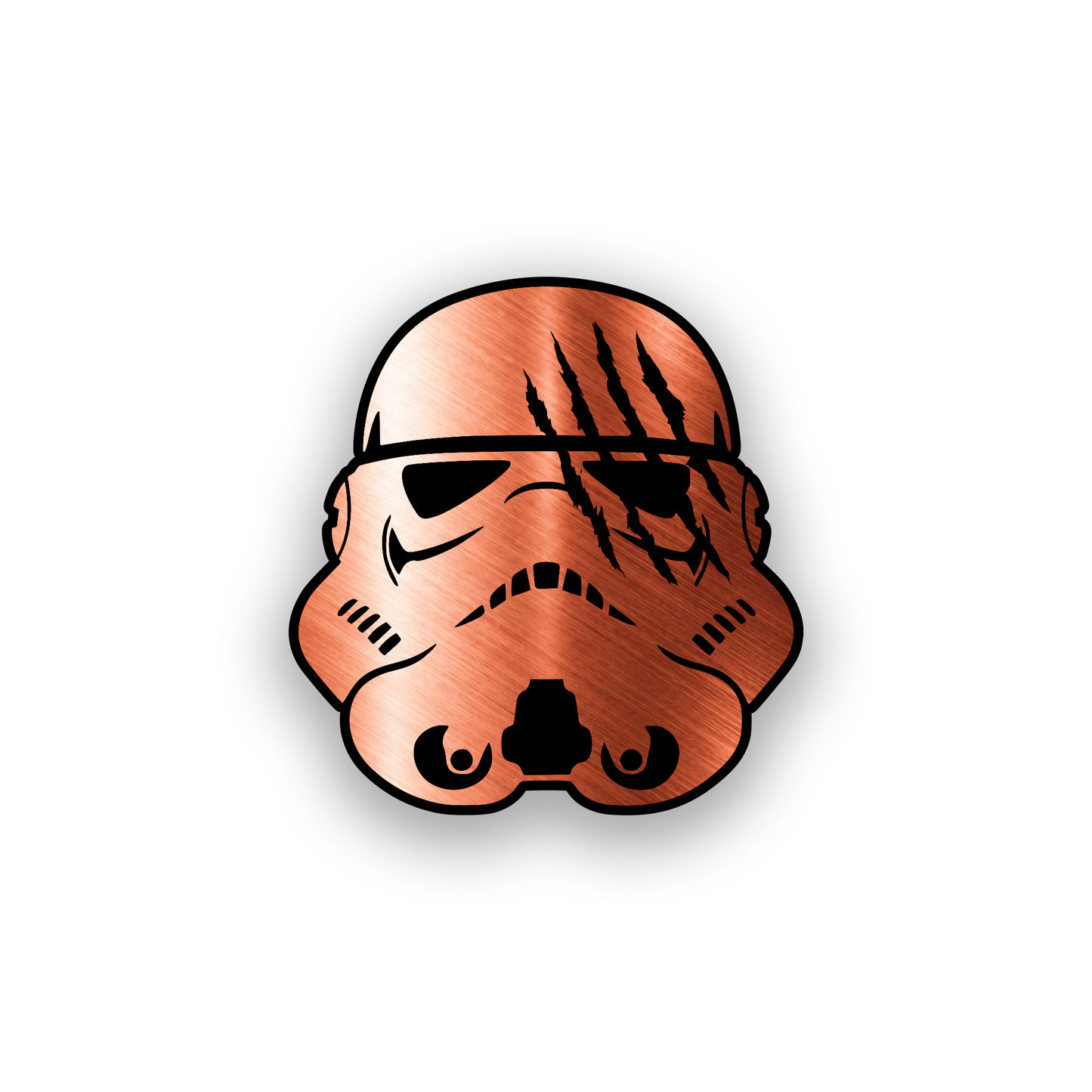 Custom Star Wars style car emblem with engraved futuristic symbol