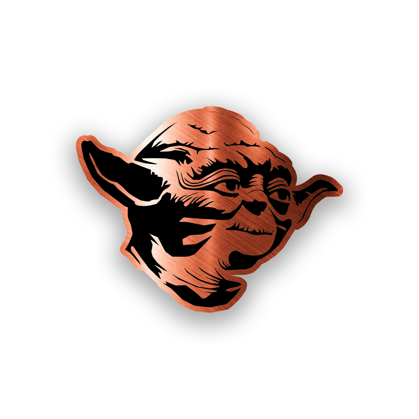 Star Wars style helmet emblem with sharp black and white engraved design
