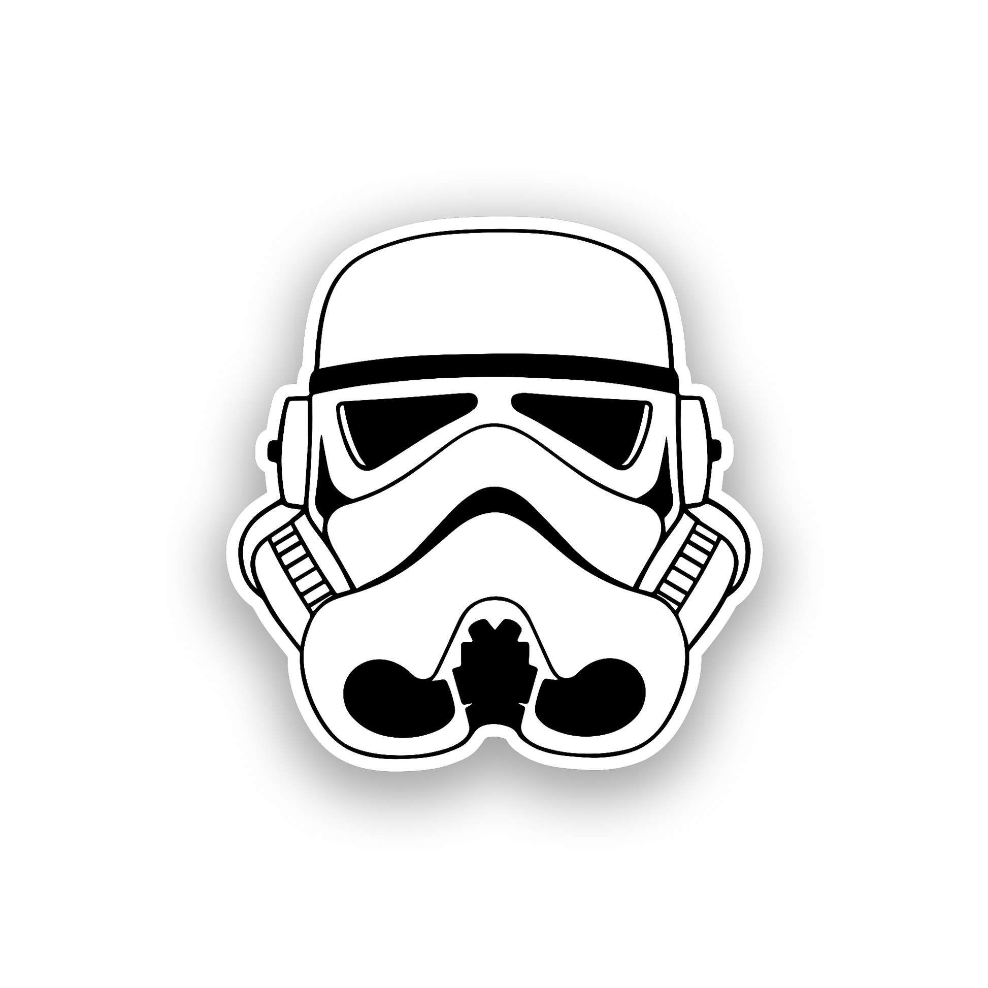 Dark side inspired helmet car badge with bold engraved sci fi design