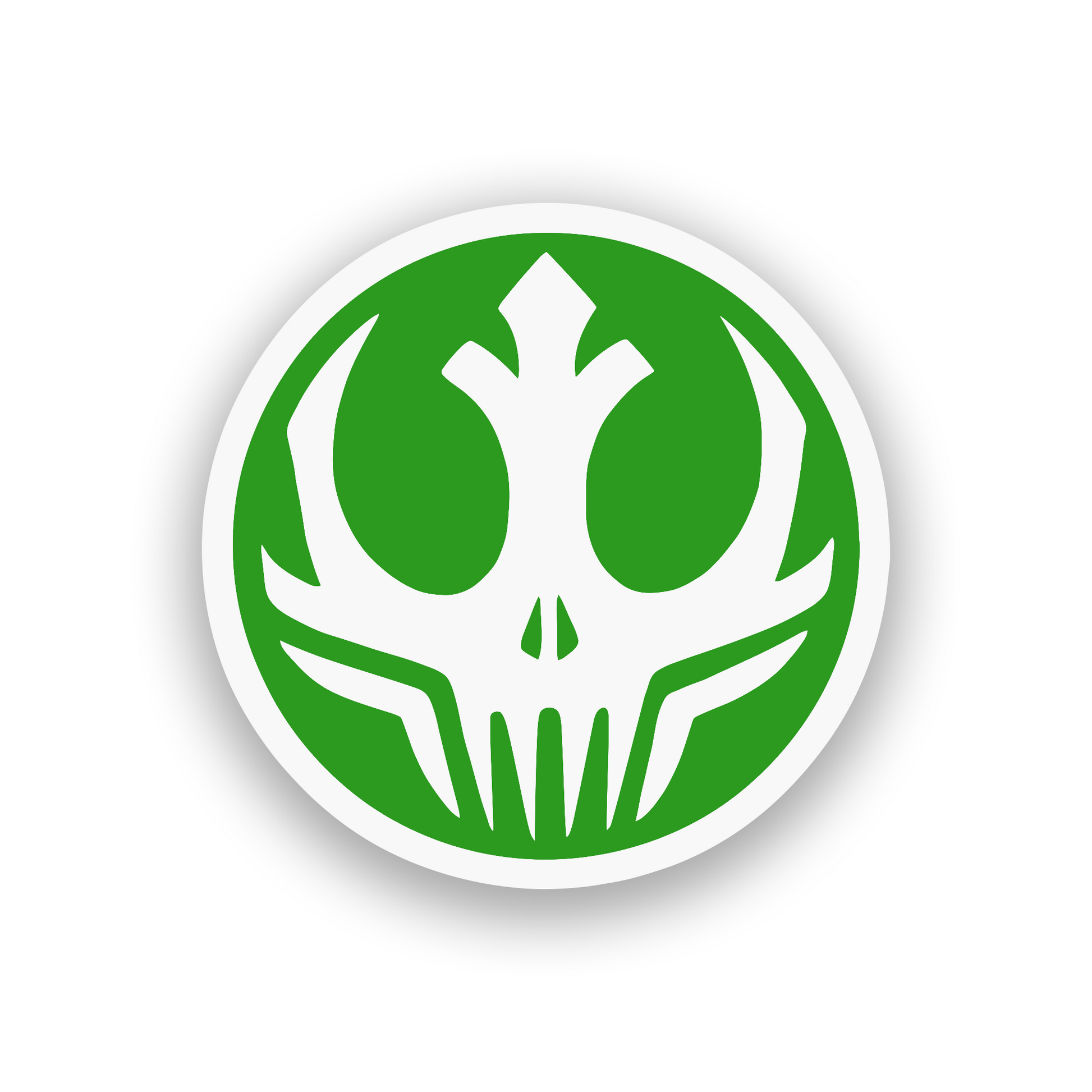 Custom sci fi skull car badge for personalized car or truck exterior