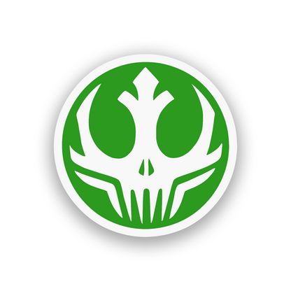 Custom sci fi skull car badge for personalized car or truck exterior
