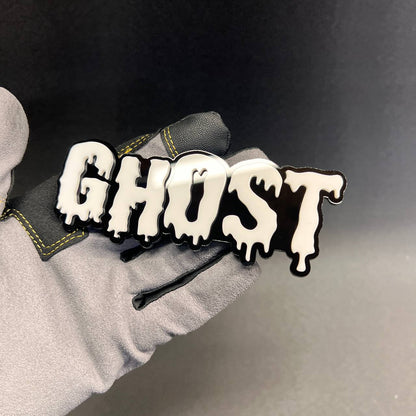 Custom GHOST car fender badge for automotive exterior styling