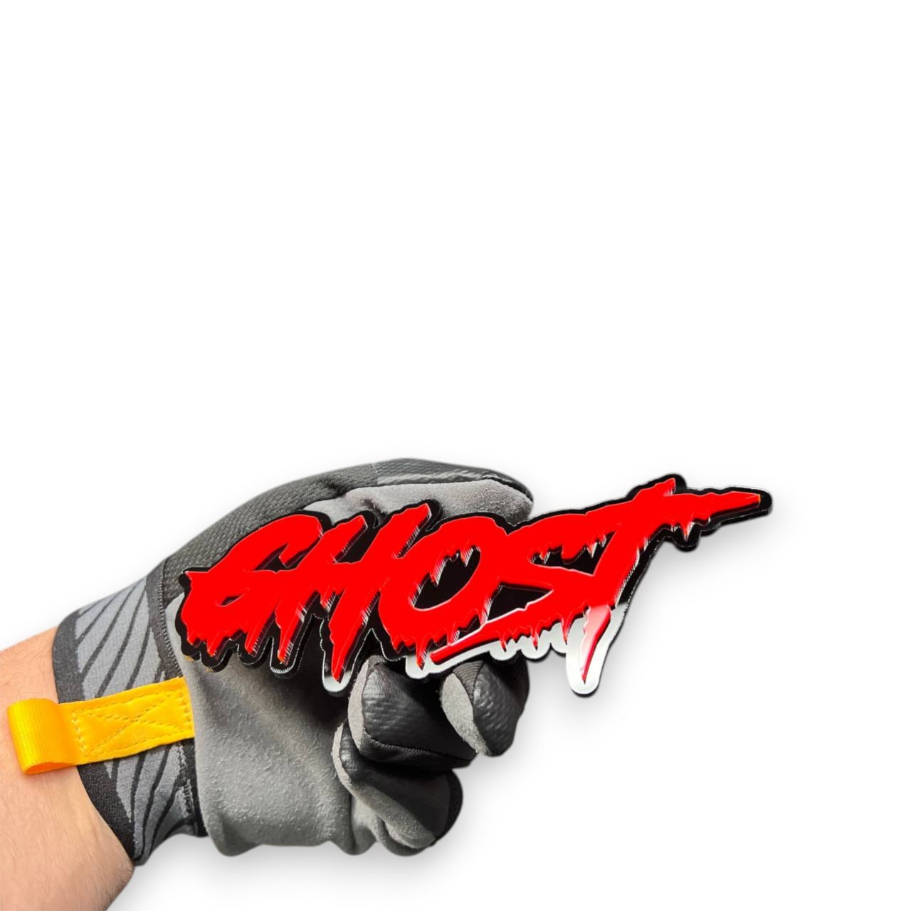Dripping Ghost text badge for Bronco offroad vehicle styling