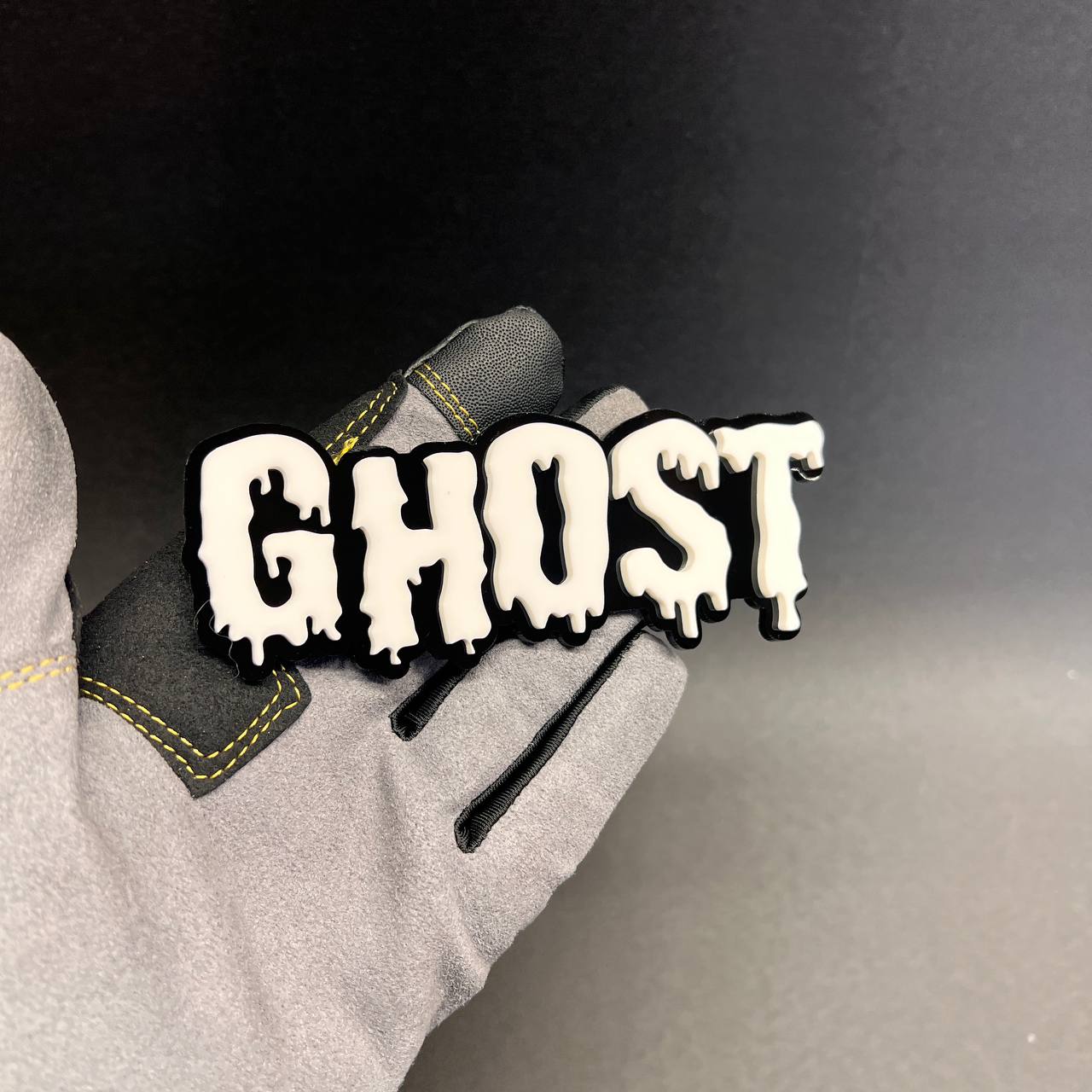 Gray black ghost car badge emblem for cars trucks and SUVs