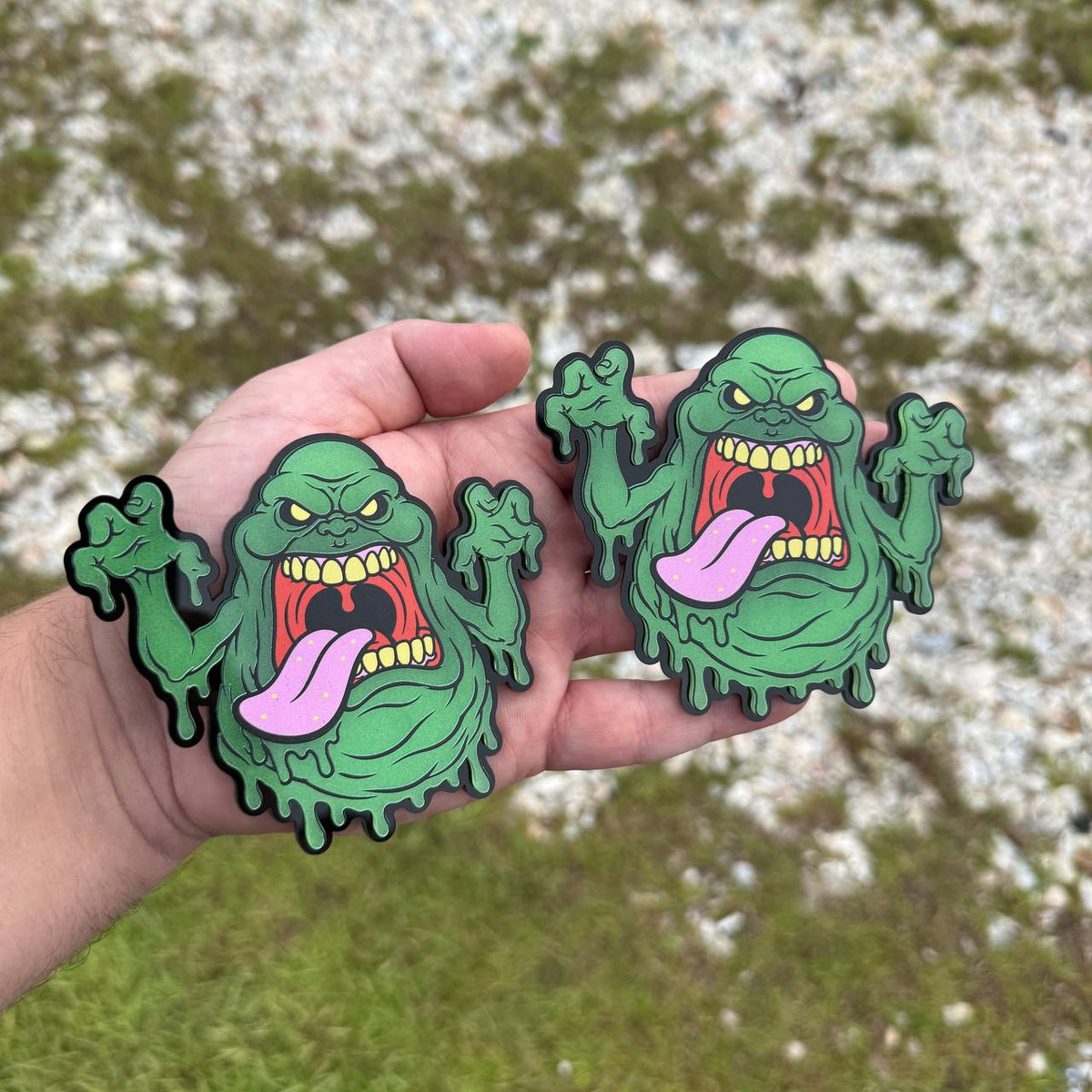 Ghost slime fender emblem glow in the dark custom Dodge RAM truck badge