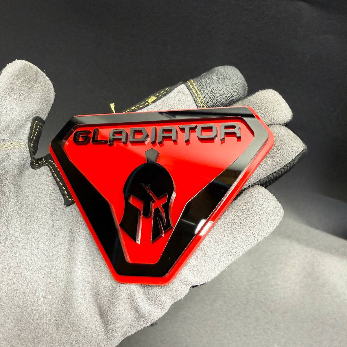 Gladiator Helmet custom car fender emblem for Jeep truck and 4x4 applications