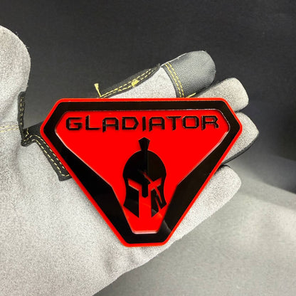 Gladiator Helmet car badge with warrior helmet design for Jeep and off-road vehicles