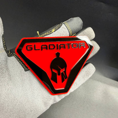 Spartan Gladiator helmet automotive badge for Jeep Gladiator and off-road vehicles