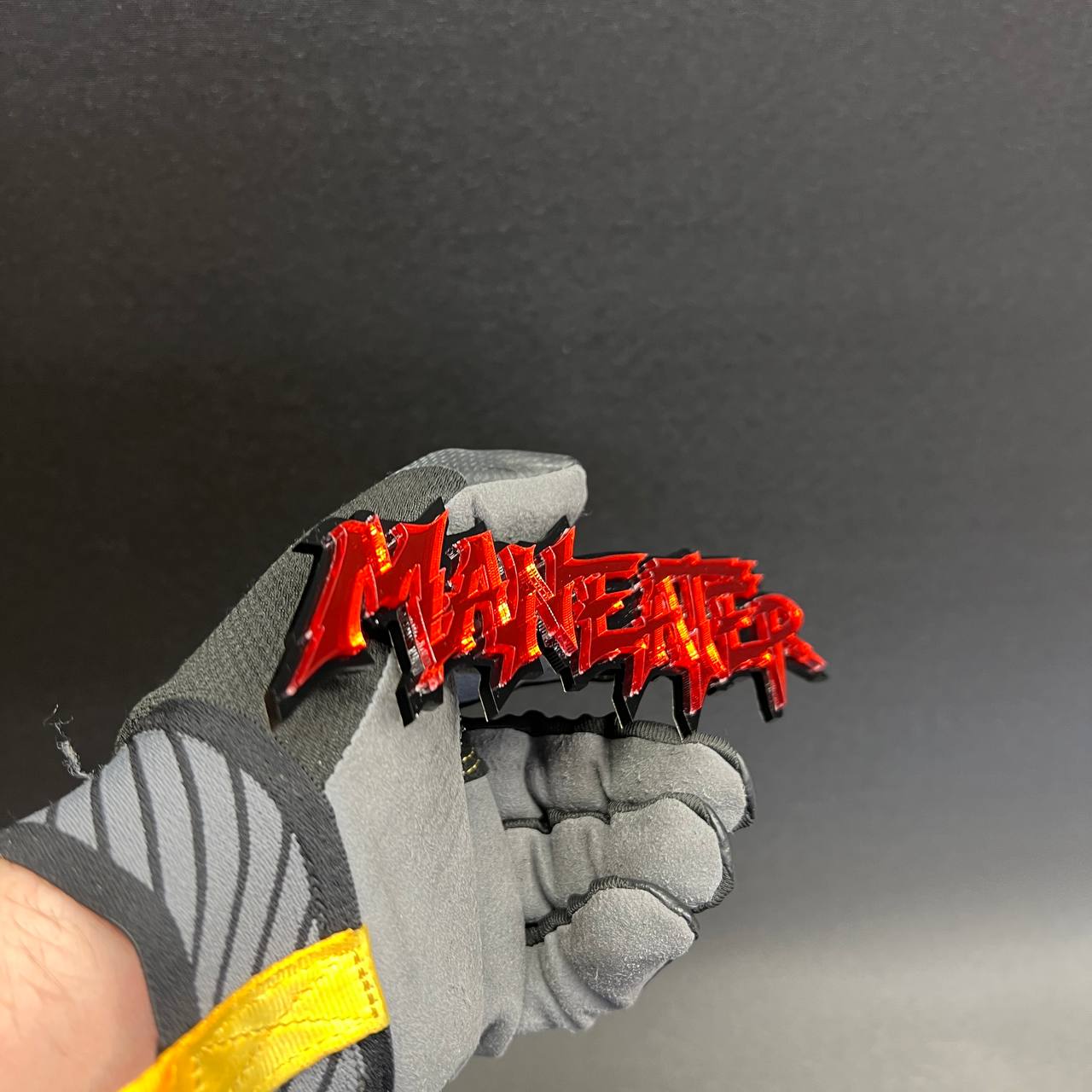Custom acrylic MANEATER emblem for offroad trucks, SUVs, and muscle cars