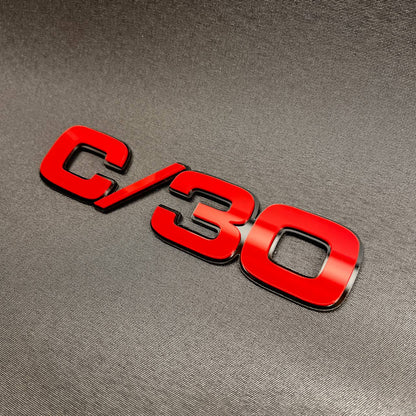 Chevrolet GMC C/30 pickup fender badge custom multicolor emblem.