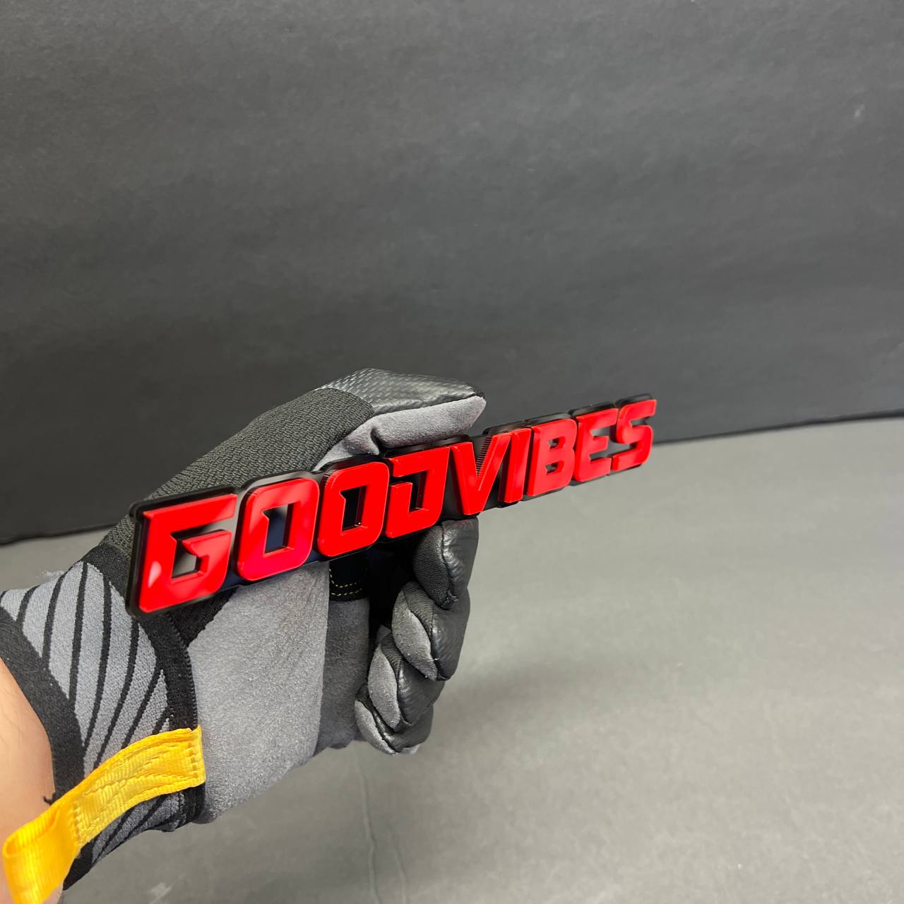 Good Vibes car badge for Subaru WRX, Crosstrek, and Outback custom look.