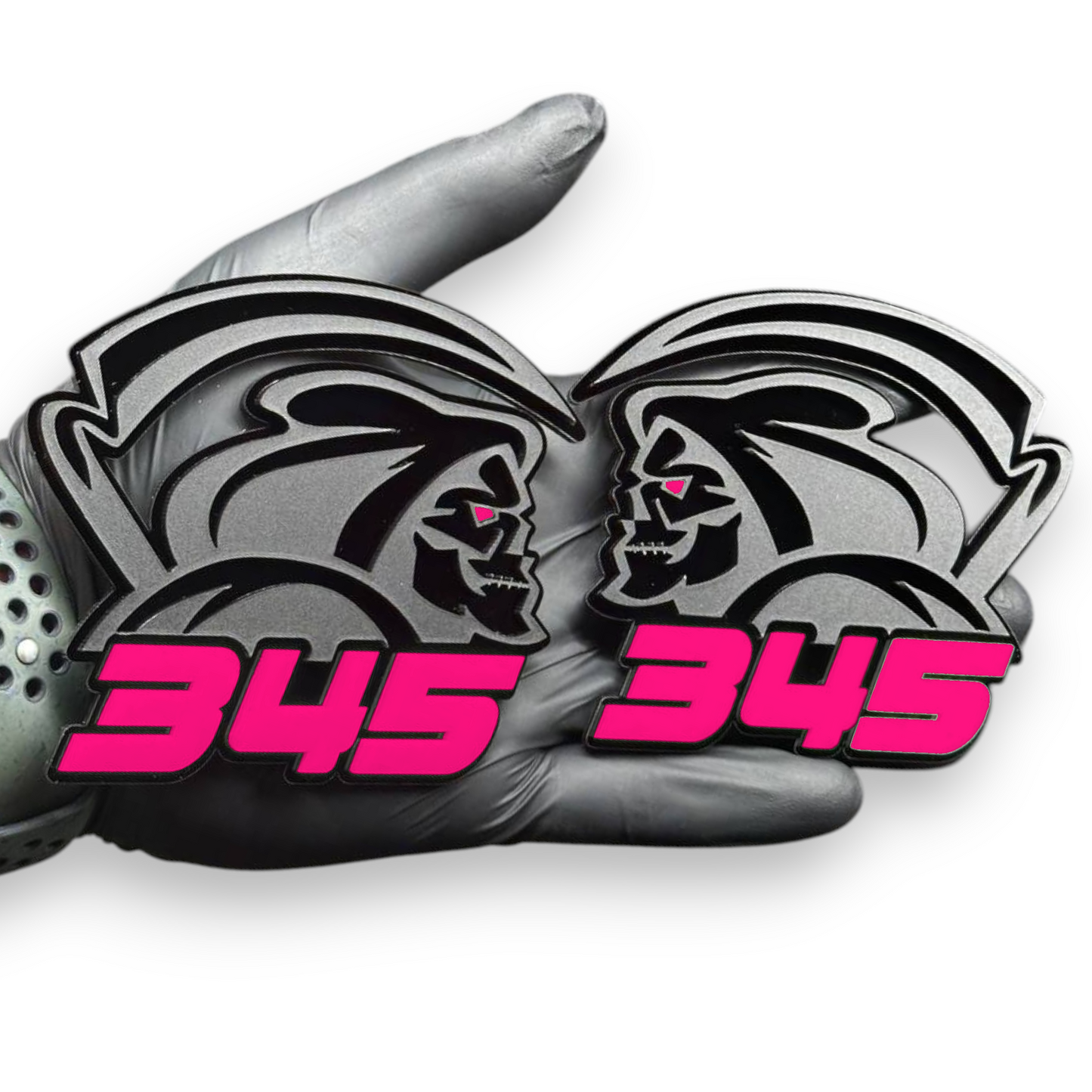 Reaper 345 badge on Ford F150 truck tailgate