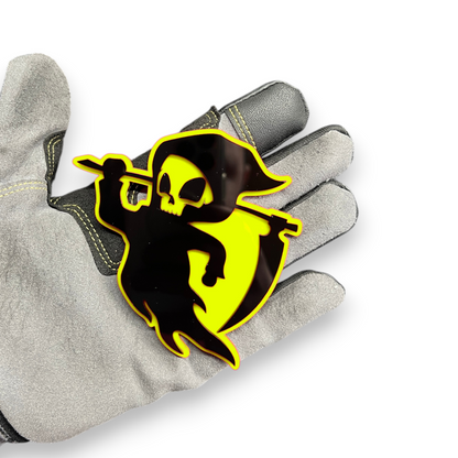 Grim Reaper fender badge for trucks cars SUVs and custom automotive builds