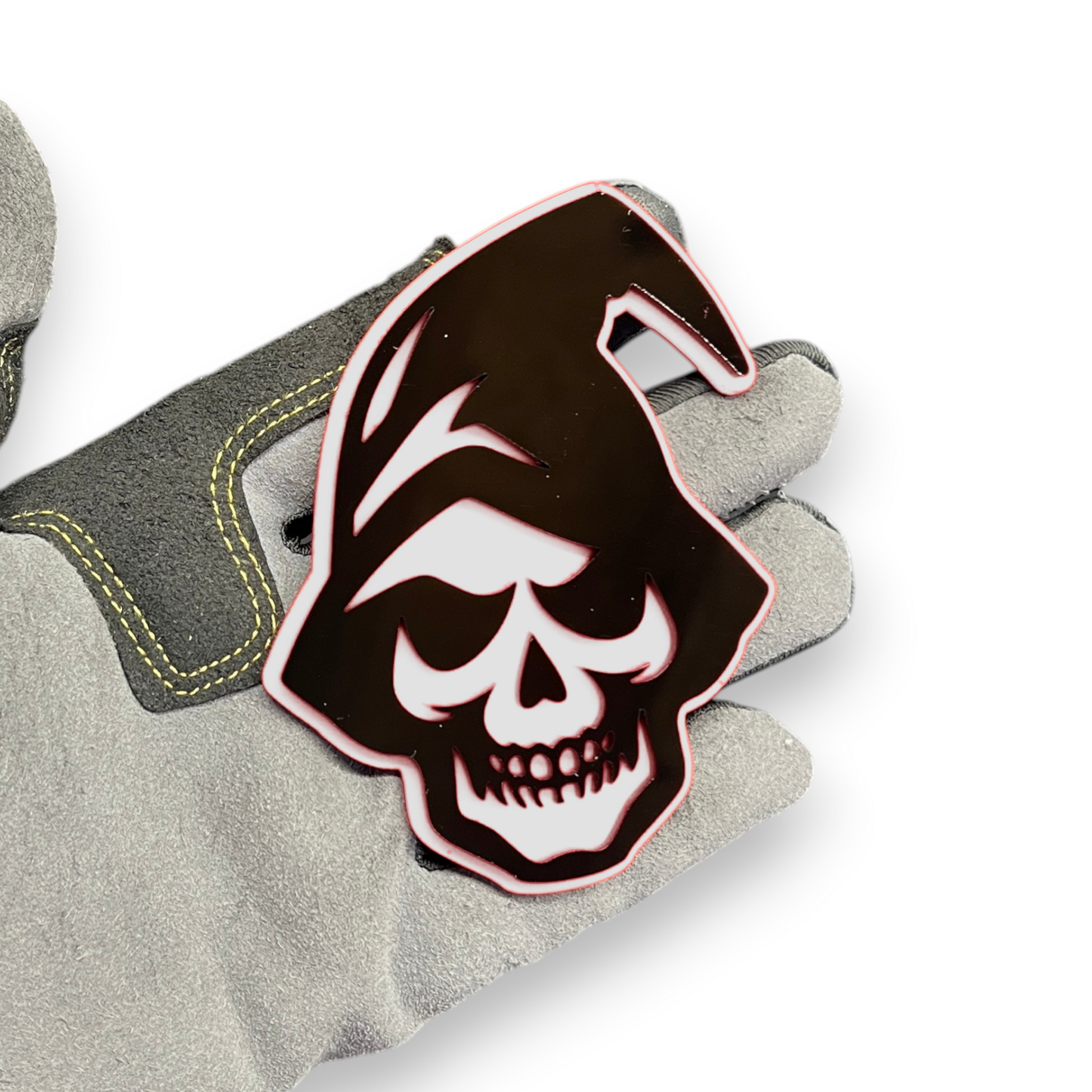 Ghost skull emblem on Chevy Silverado tailgate