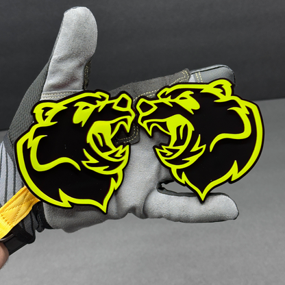 Grizzly Bear fender badge pair for trucks cars SUVs and custom automotive builds
