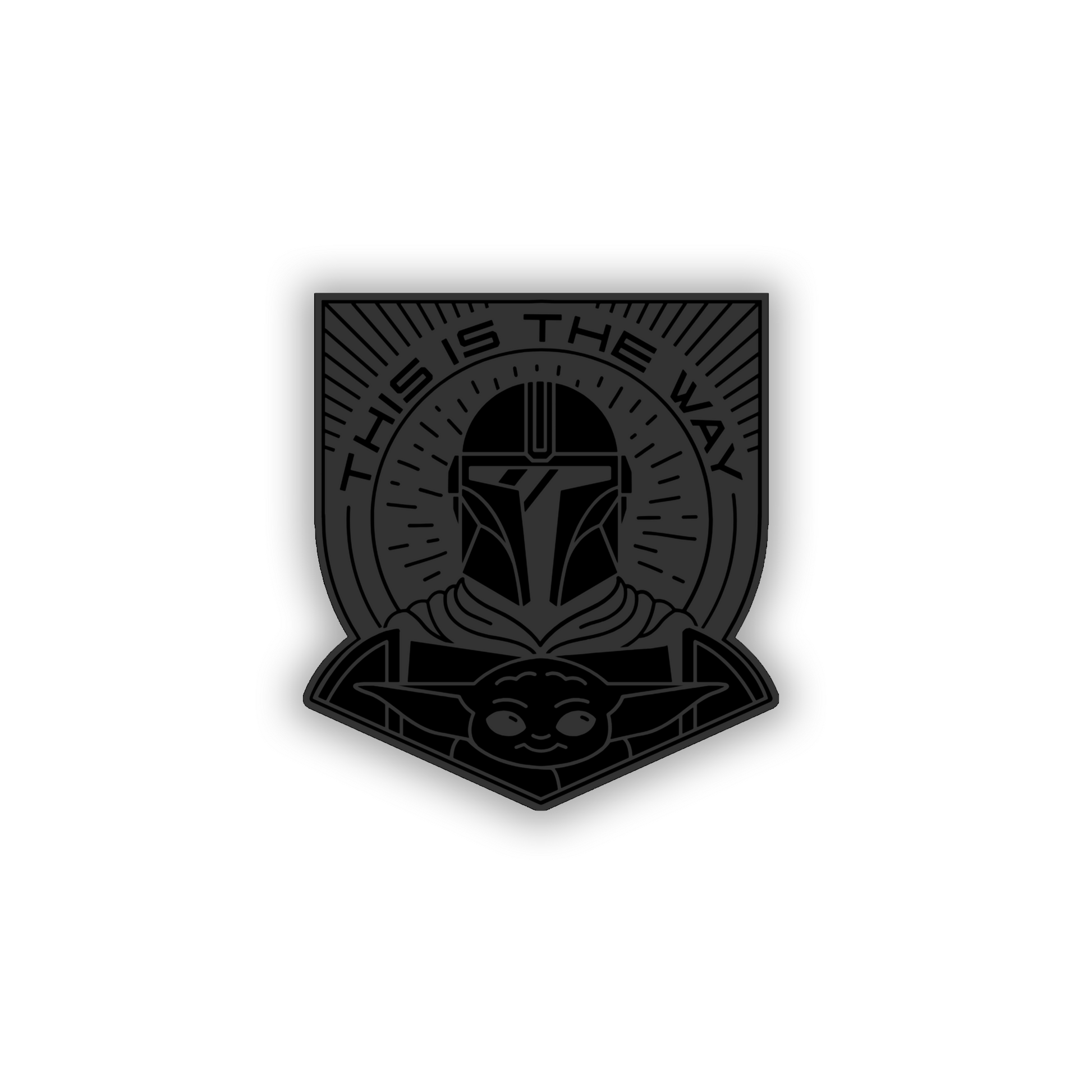 This Is the Way truck and car exterior badge with engraved details