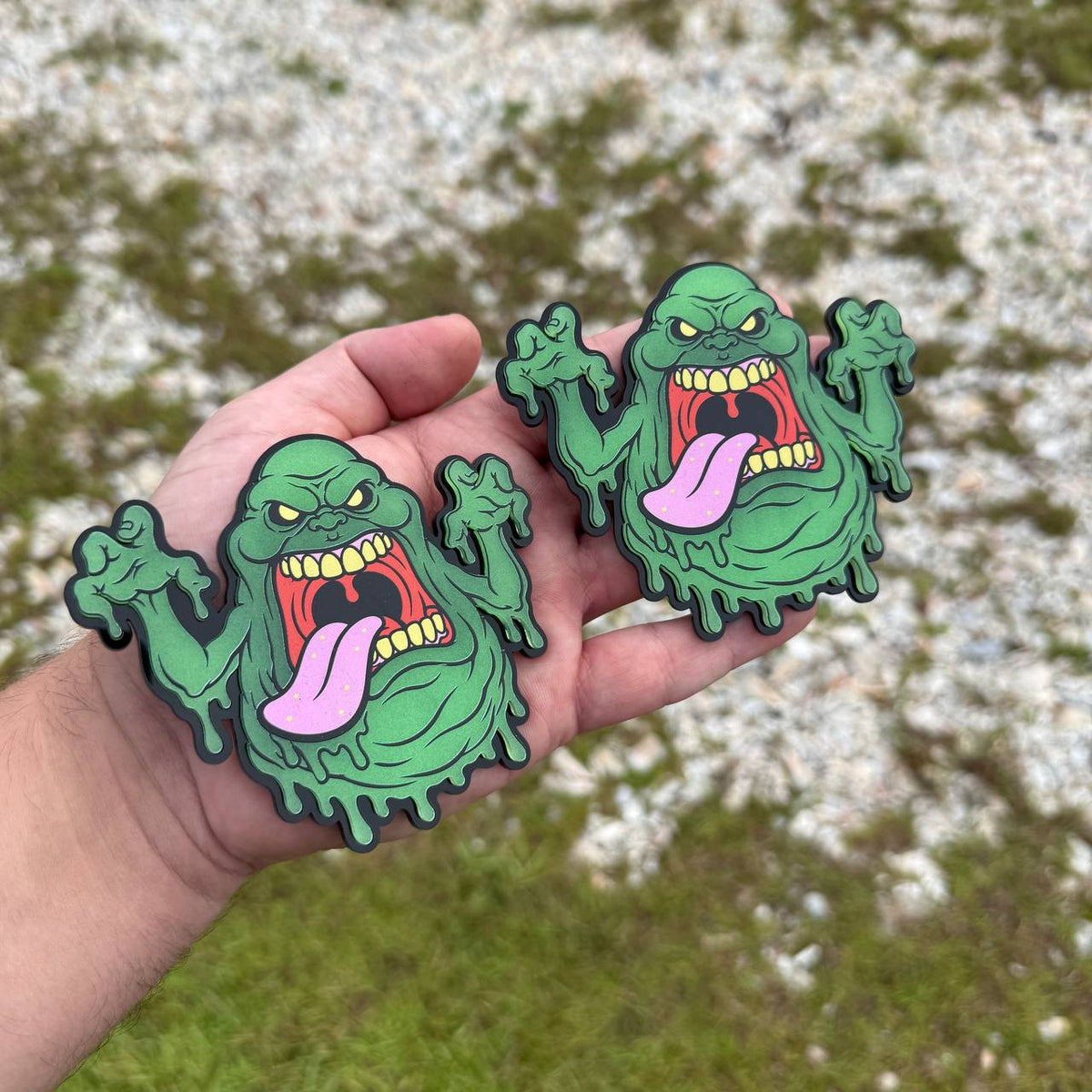 Green glow ghost slime car badge for Jeep Wrangler Gladiator and SUV