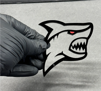 Aggressive Hellshark shark fender badge custom truck emblem for Toyota, Nissan, Jeep and off-road vehicles