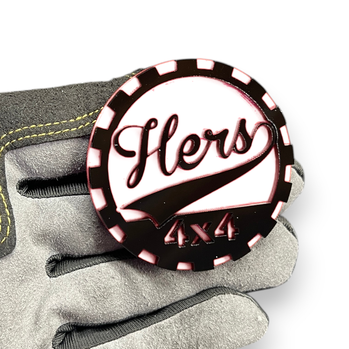 Hers car badge for Jeep Cherokee  Dodge Ram heavy duty truck performance decal