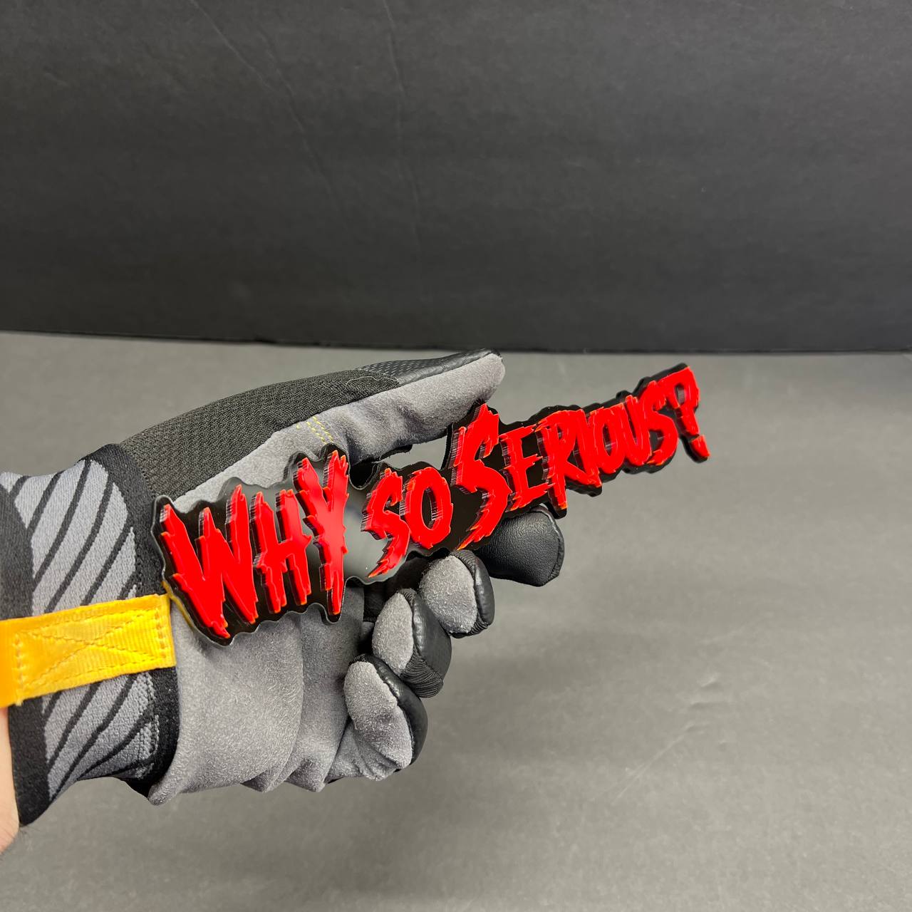 Horror style Why So Serious acrylic emblem for RAM truck side fender