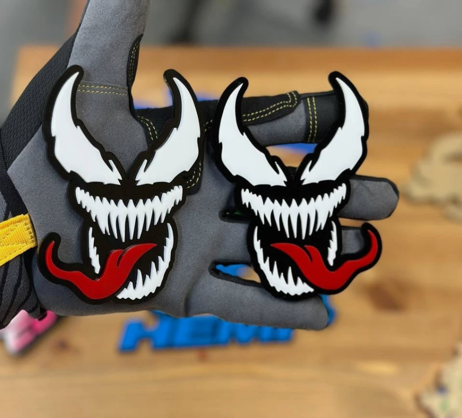 venom style badge on Chevy Silverado GMC Sierra truck exterior