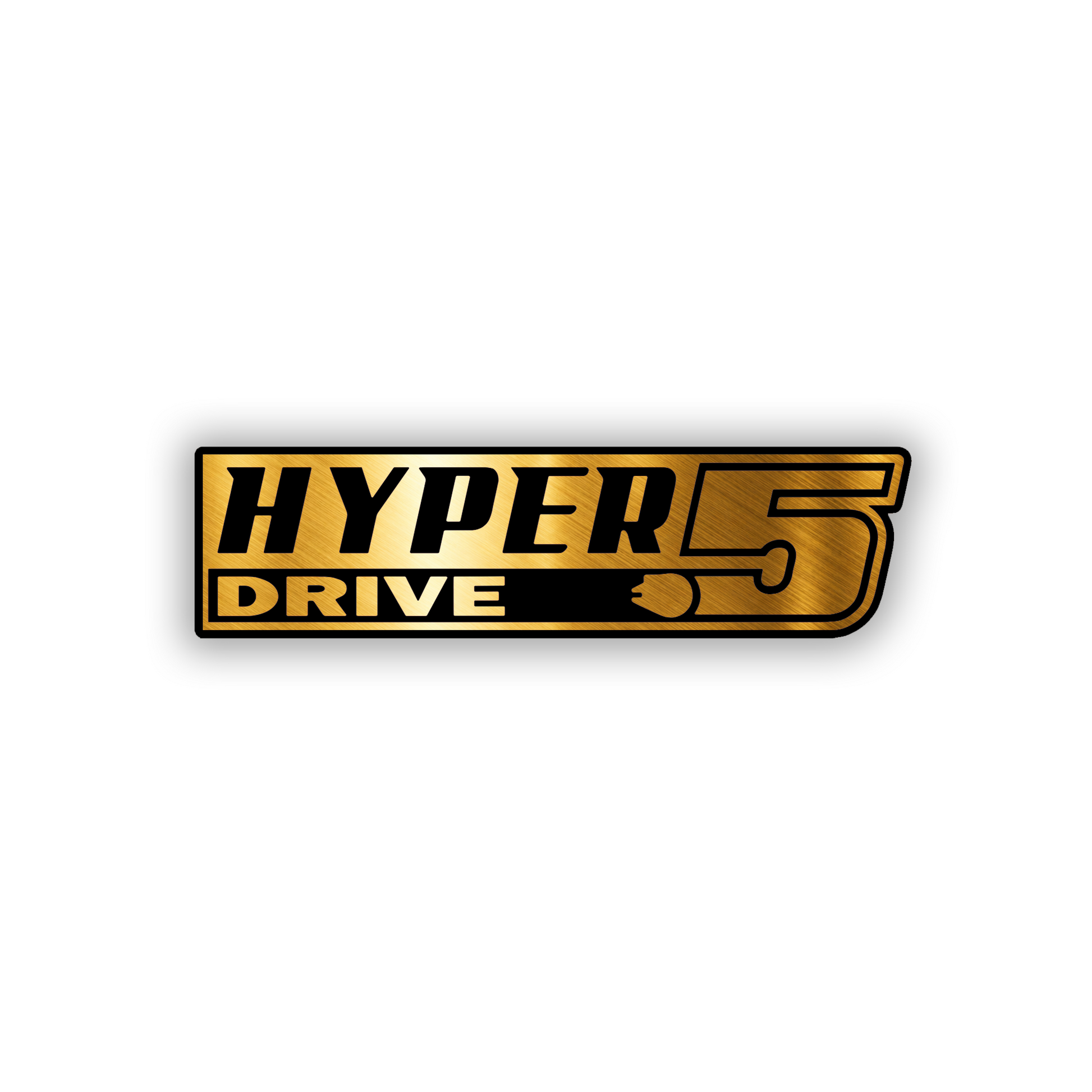 Engraved Hyper Drive 5 badge for cars and trucks