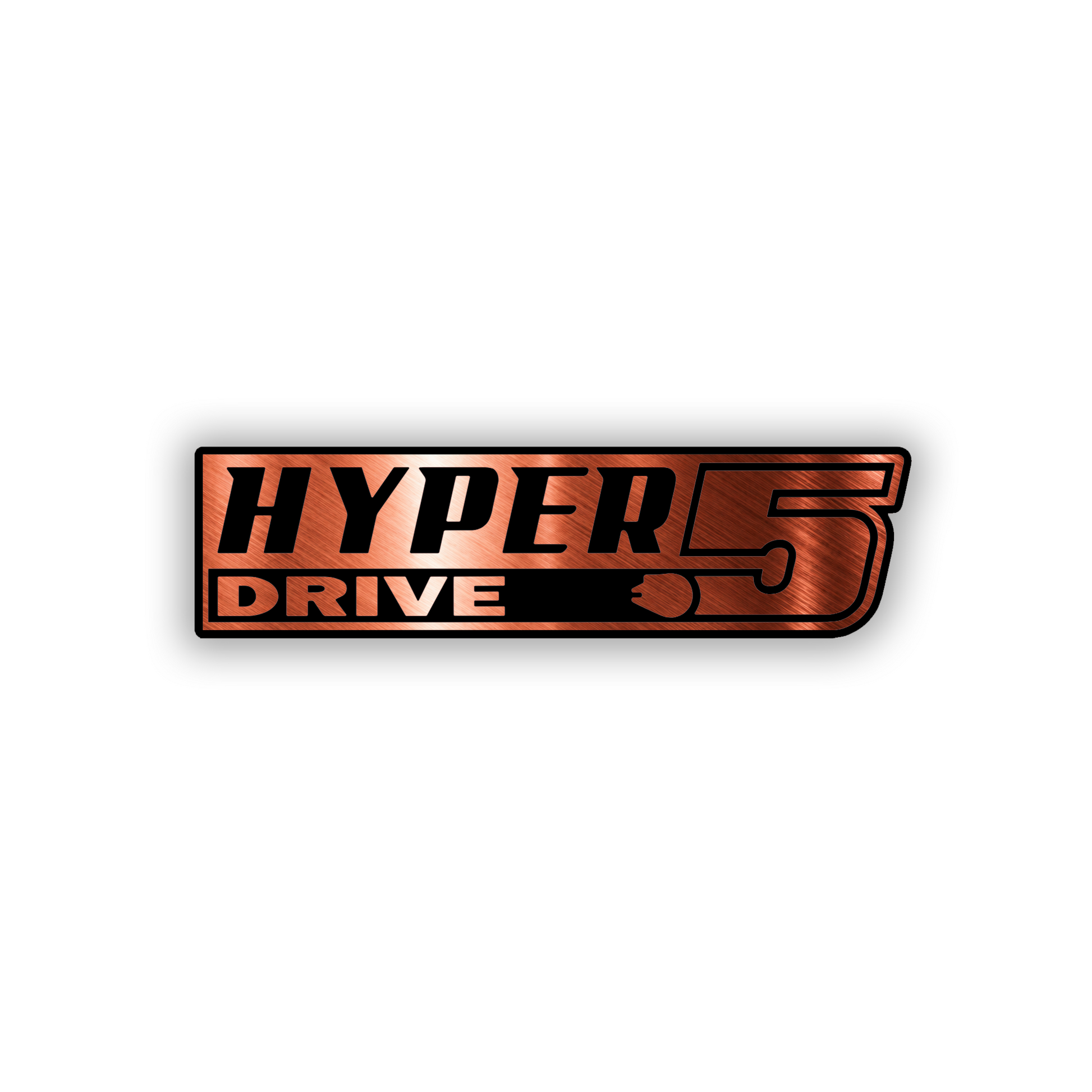Engraved Hyper Drive 5 badge for cars and trucks