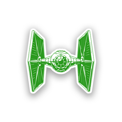 Engraved TIE fighter automotive badge for personalized vehicle exterior styling