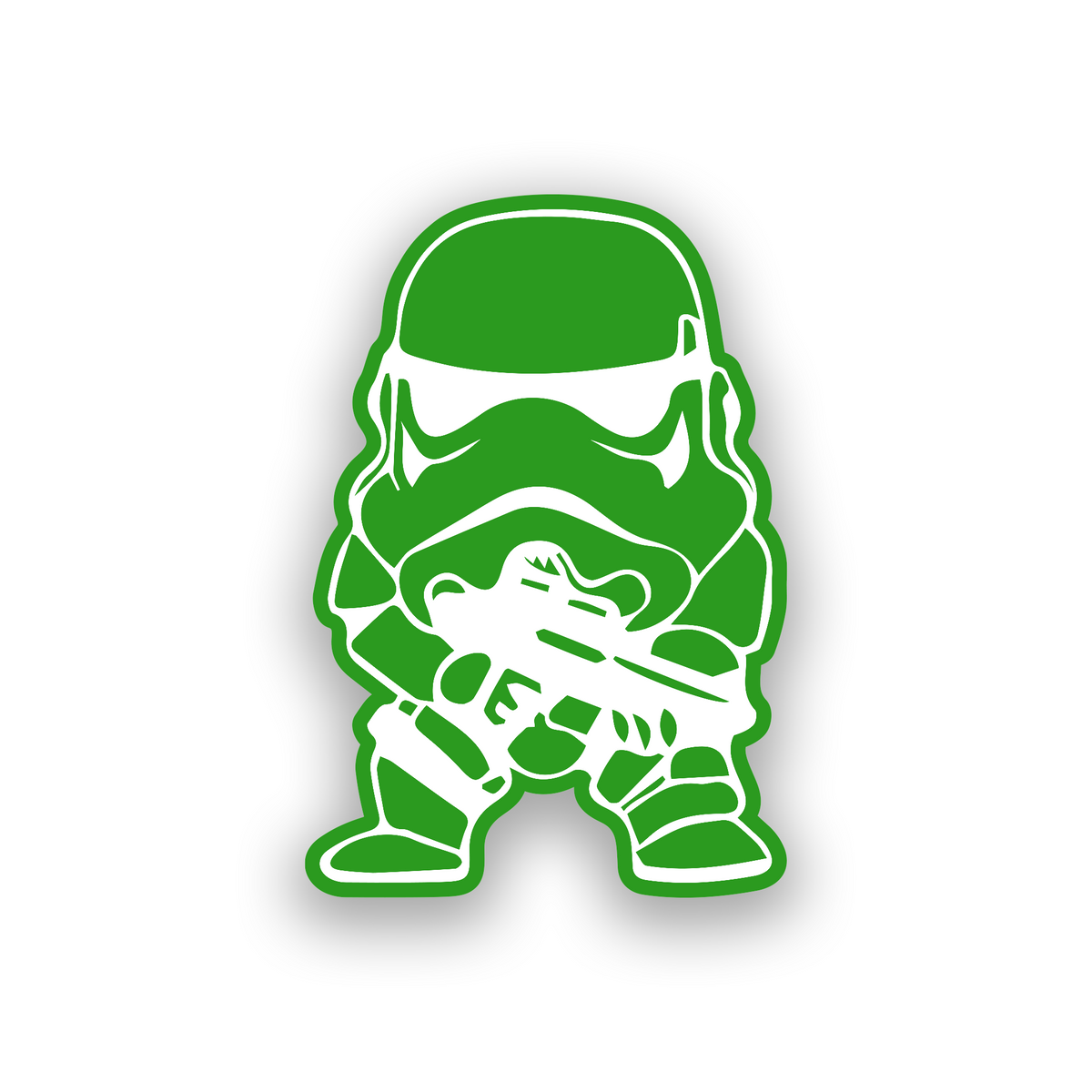 Galactic trooper car emblem with detailed Stormtrooper inspired engraving