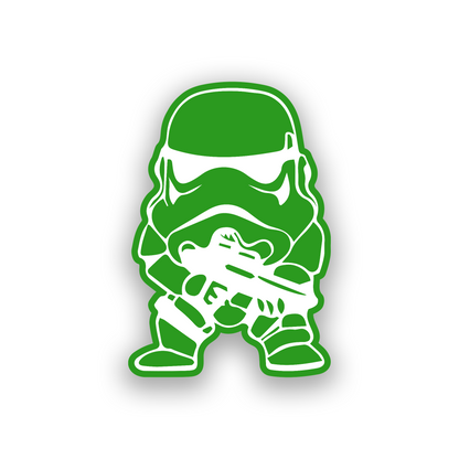 Galactic trooper car emblem with detailed Stormtrooper inspired engraving