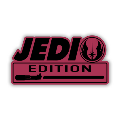 Jedi Edition car badge fender emblem with lightsaber inspired engraved design
