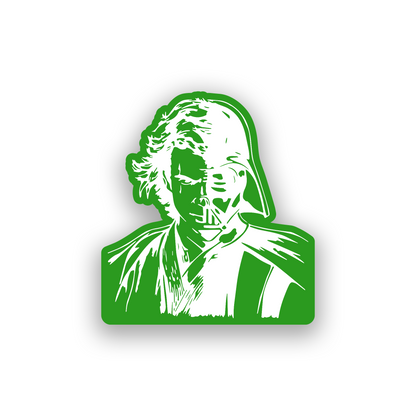 Jedi Luke inspired engraved car emblem with bold cinematic sci fi styling
