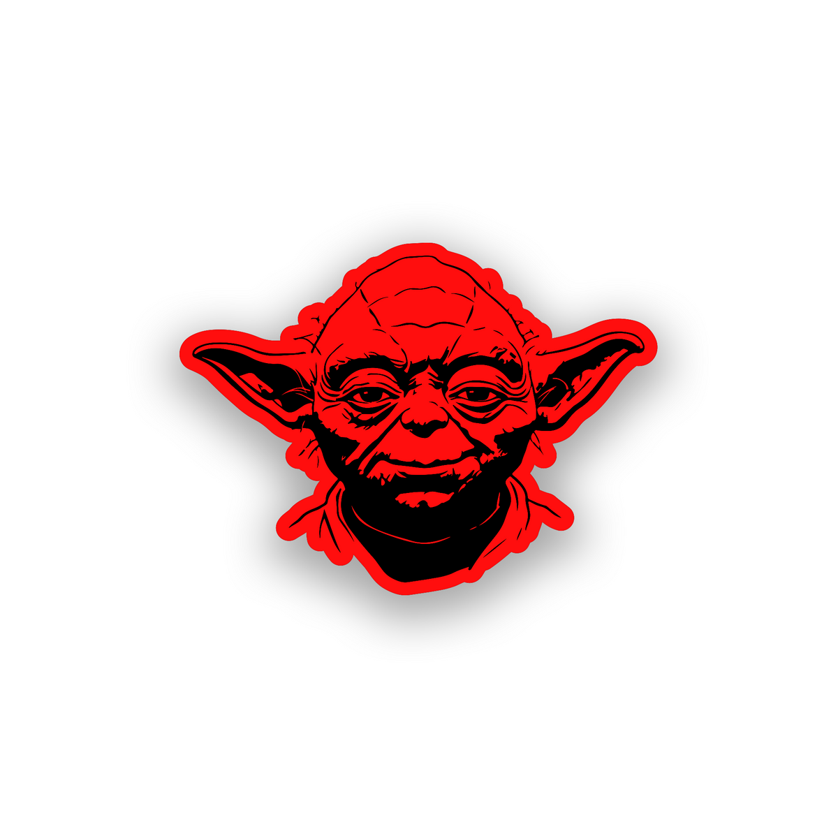 Star Wars Jedi inspired automotive badge with detailed engraved character artwork